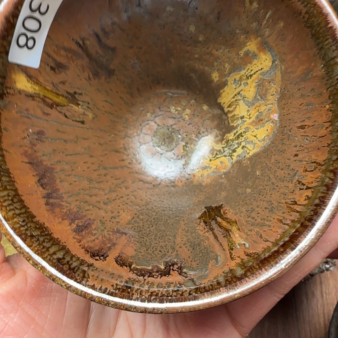 柴烧建盏茶盏茶杯442