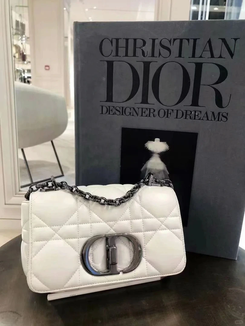 95新 DIOR/迪奥 caro大泡泡白银单肩斜挎包/98新/优选