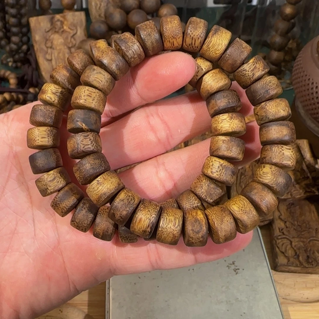 地****手串沉香棋楠老料算盘珠1.2多样性发一