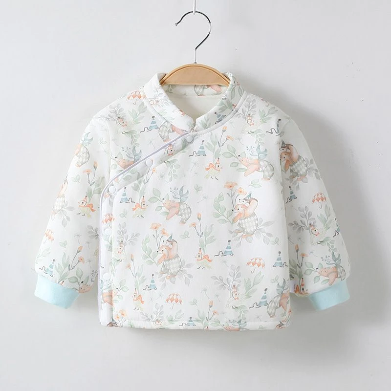 儿童冬季夹棉薄棉棉衣棉袄男女童宝宝棉服中小童纯棉三层保暖内胆