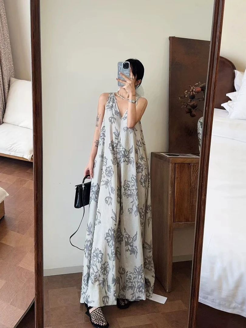 长款显贵气老钱风绣花气质连衣裙春季上新131