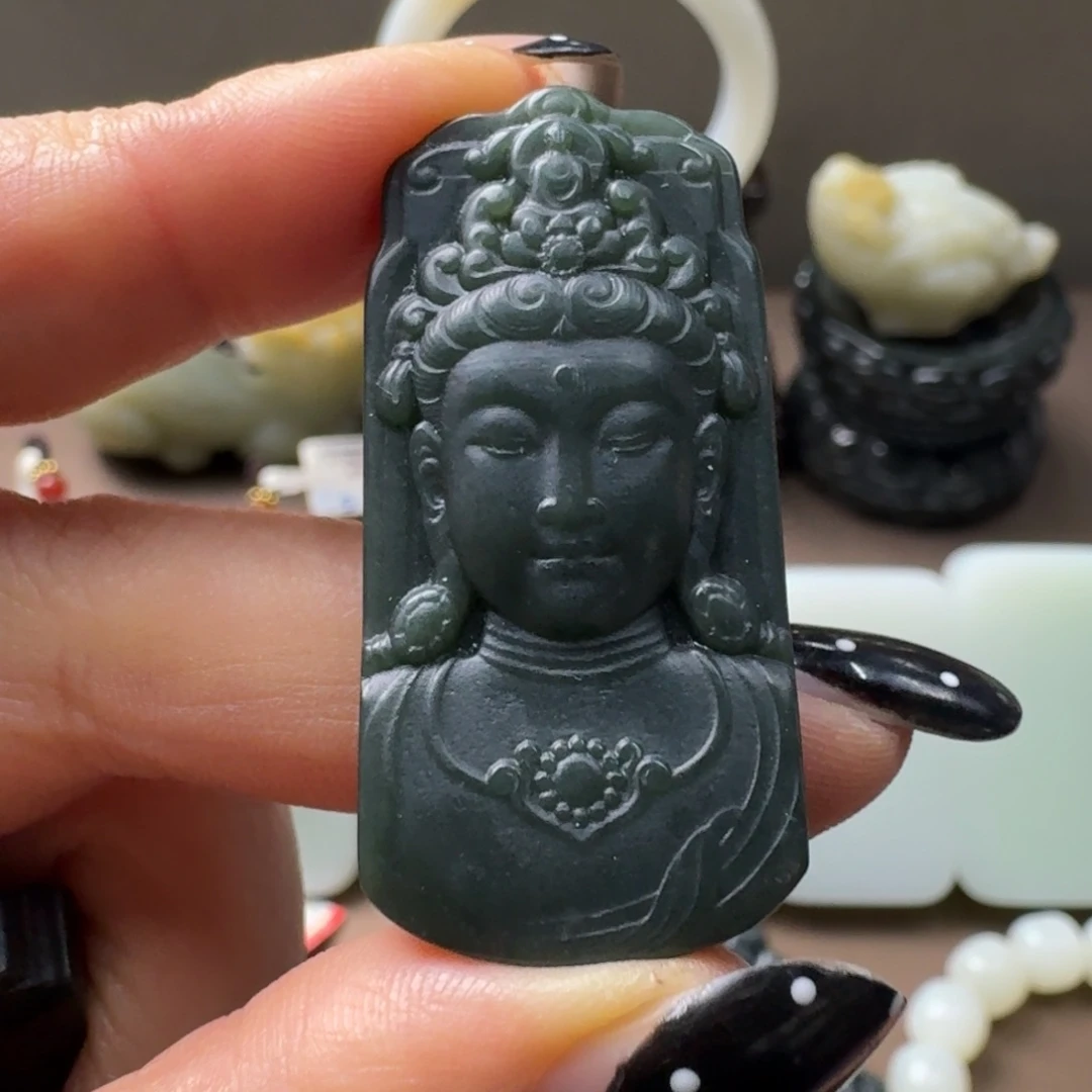 和田玉未镶嵌吊坠(不含链)