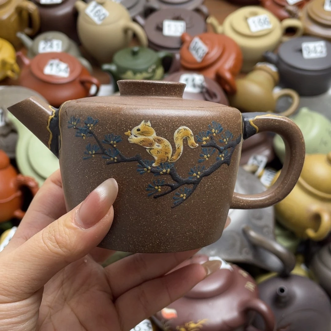 紫砂茶壶动*余紫砂微瑕