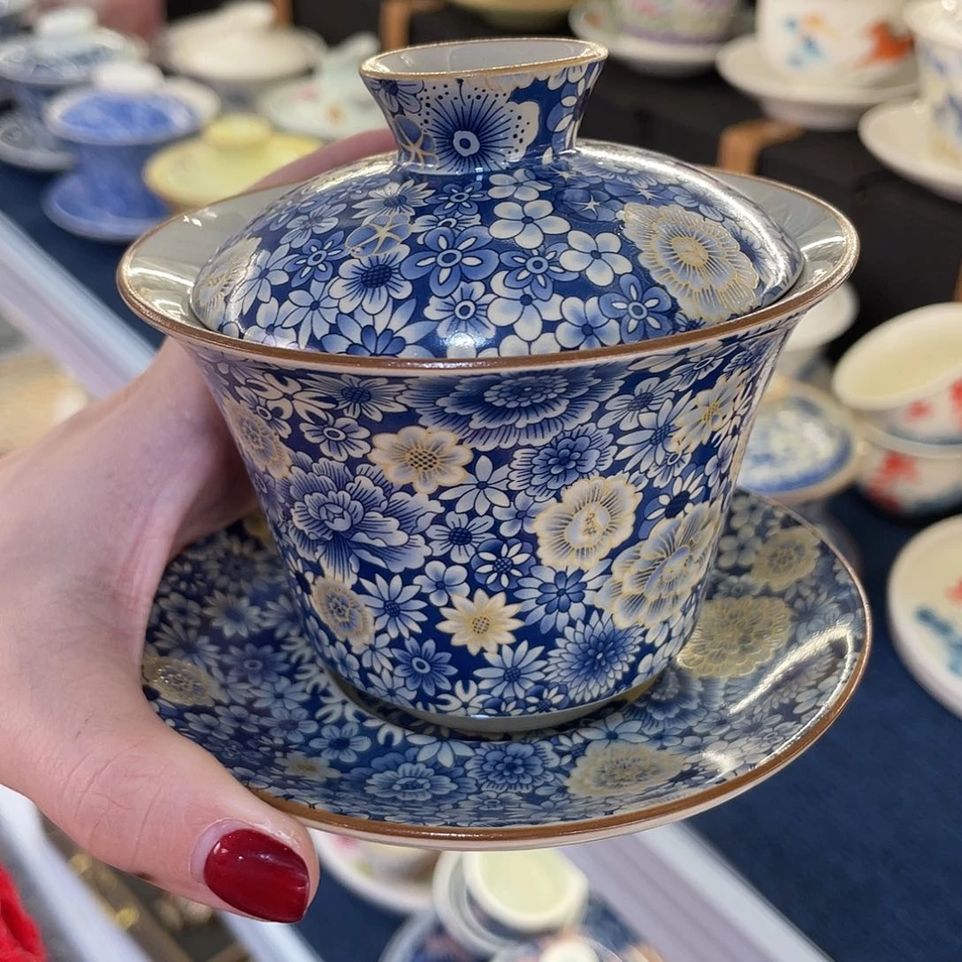 陶景德陶瓷盖碗茶具