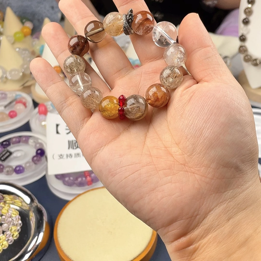 银S925镀金镶嵌手链水晶