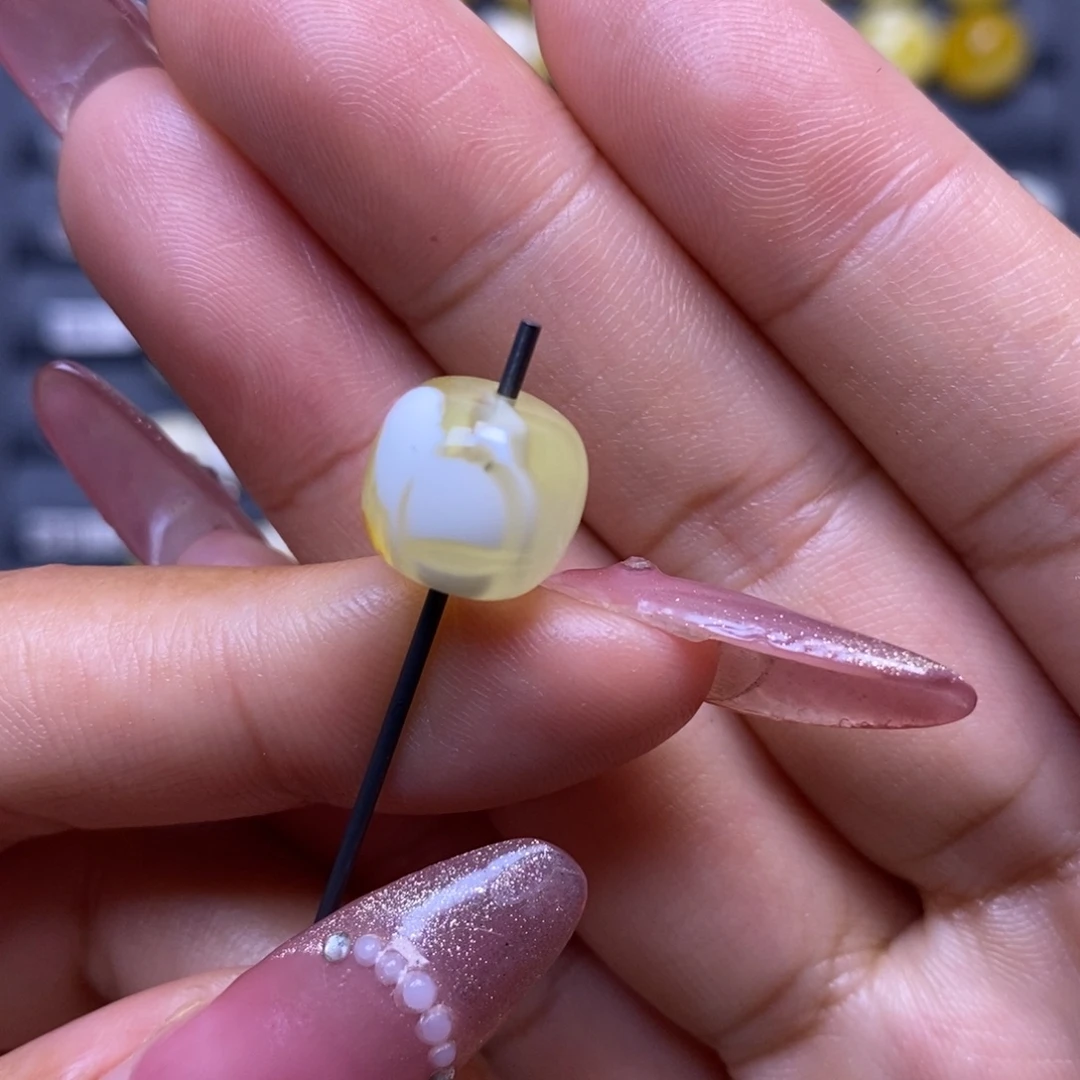 蜜蜡未镶嵌珠宝奇石金白妖花老型11.2*10.2mm