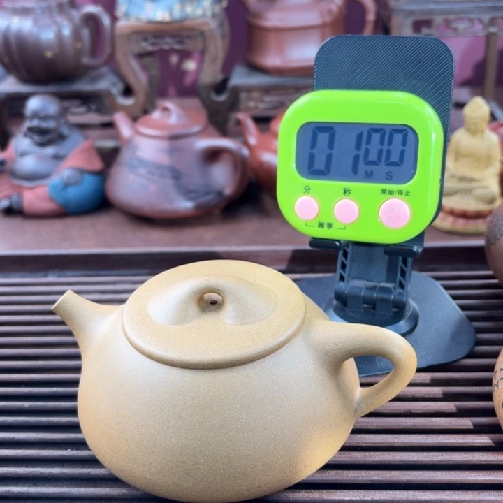 真***子紫砂茶壶宜兴原矿黄金段