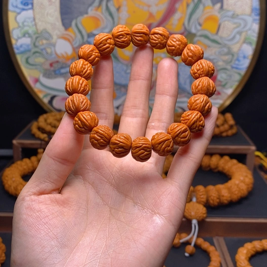 手串桃核龙纹桃核红魔