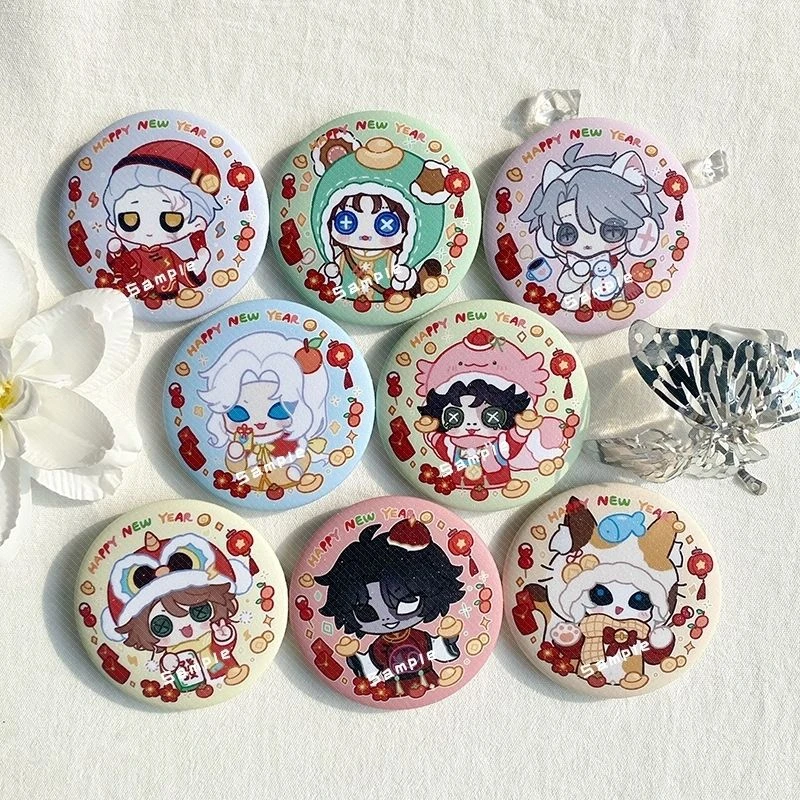 第五人格新年小饼干徽章囚徒约瑟夫入殓师磨砂细闪吧唧非官方谷子