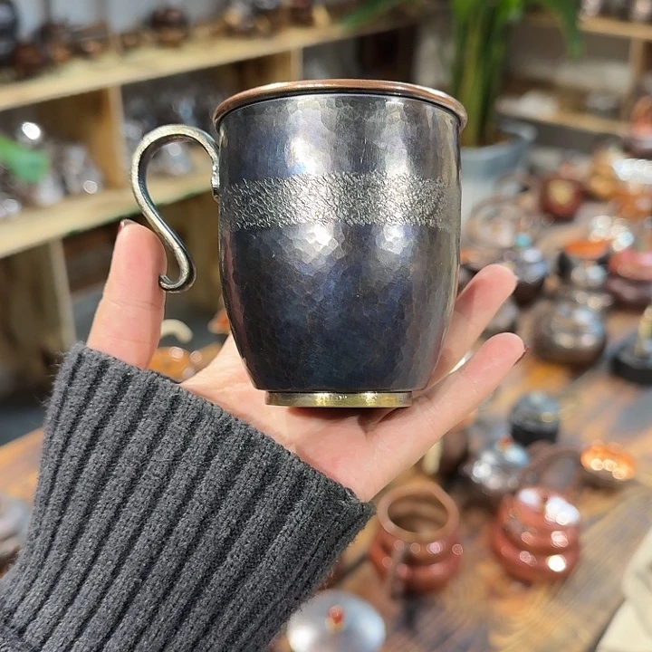 紫铜手工制作马克杯大号