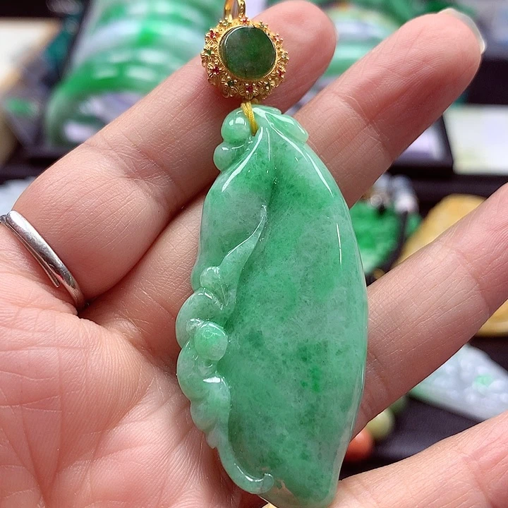 颈饰银S925镶嵌翡翠翡翠