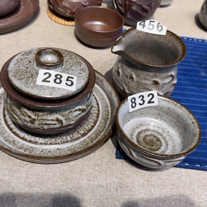 杯盛*粗瓷茶具素胎无釉