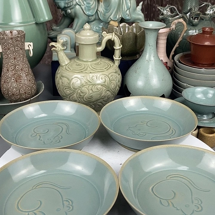 清凉寺汝窑鼠纹盘四个一起