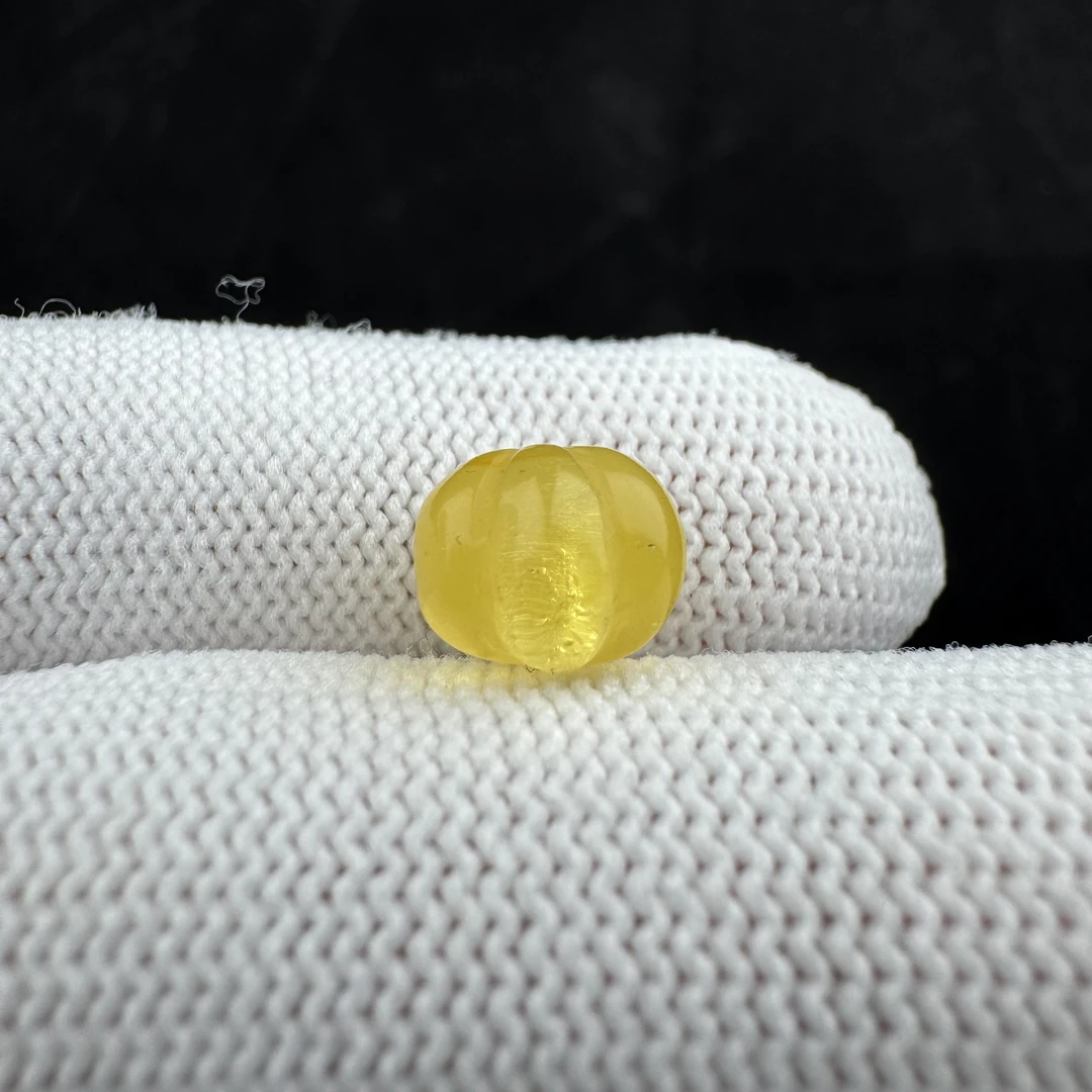 F1014天然原矿蜜蜡 瓜珠9*7.3mm支持复检假一罚十