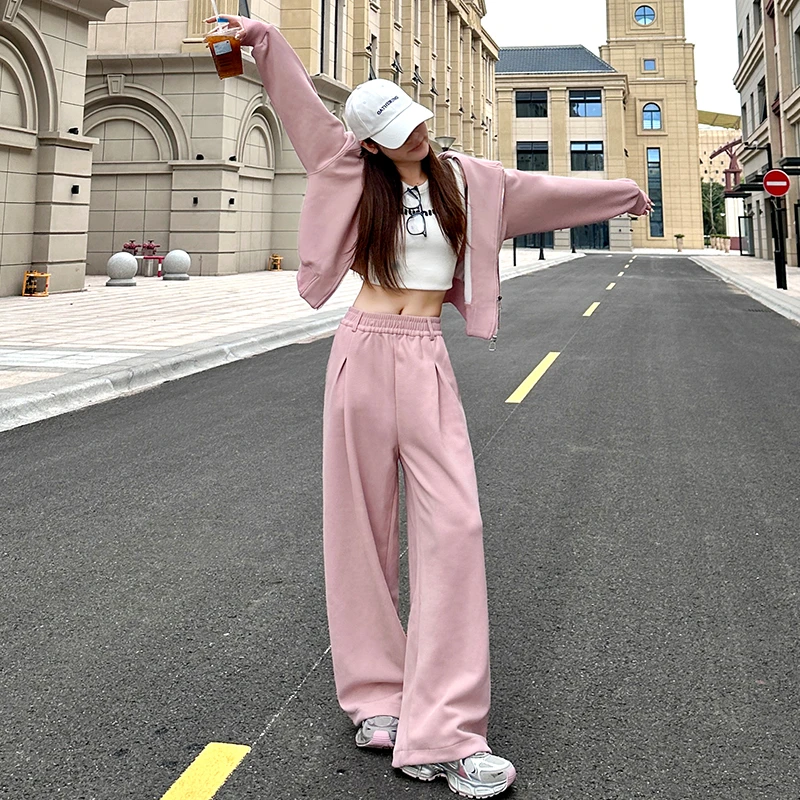 门店7&5&9！慵懒风拿捏！一裤两穿/春日免搭外套休闲裤两件套C20530