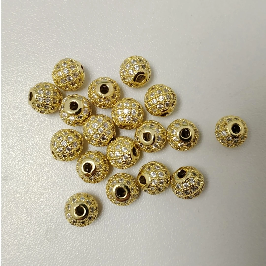 【海蒂加】TD0403 铜镀真金洞洞珠手工DIY配件