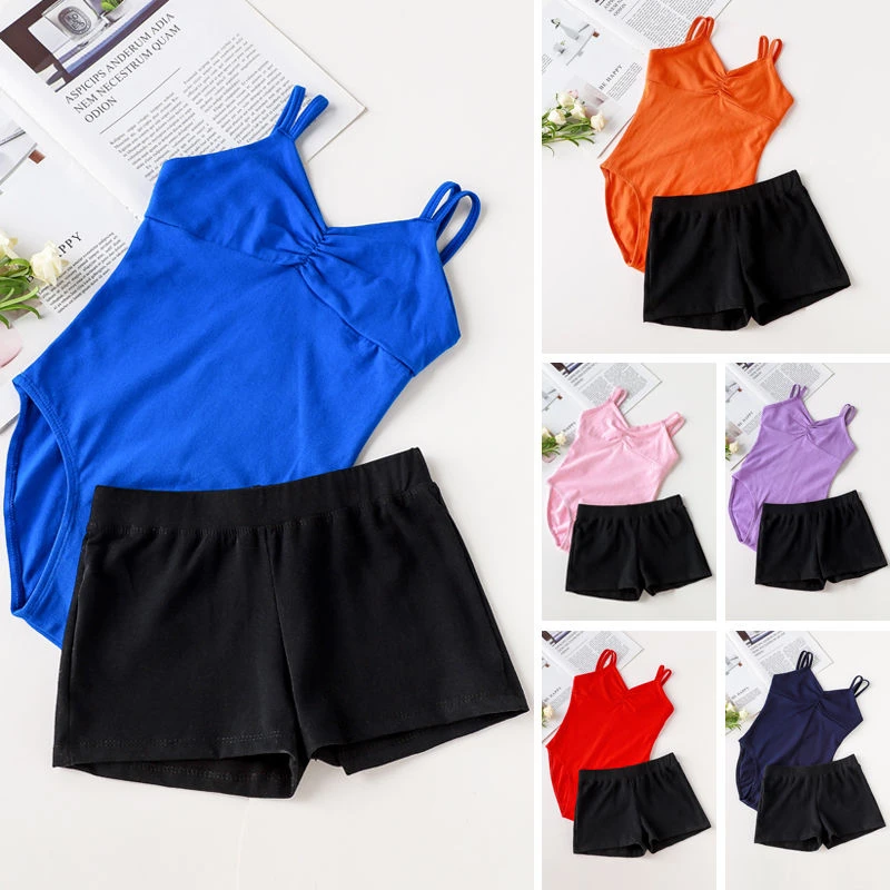 宝宝舞蹈服少儿练功服幼儿夏季吊带芭蕾舞服套装中国舞体操服服装