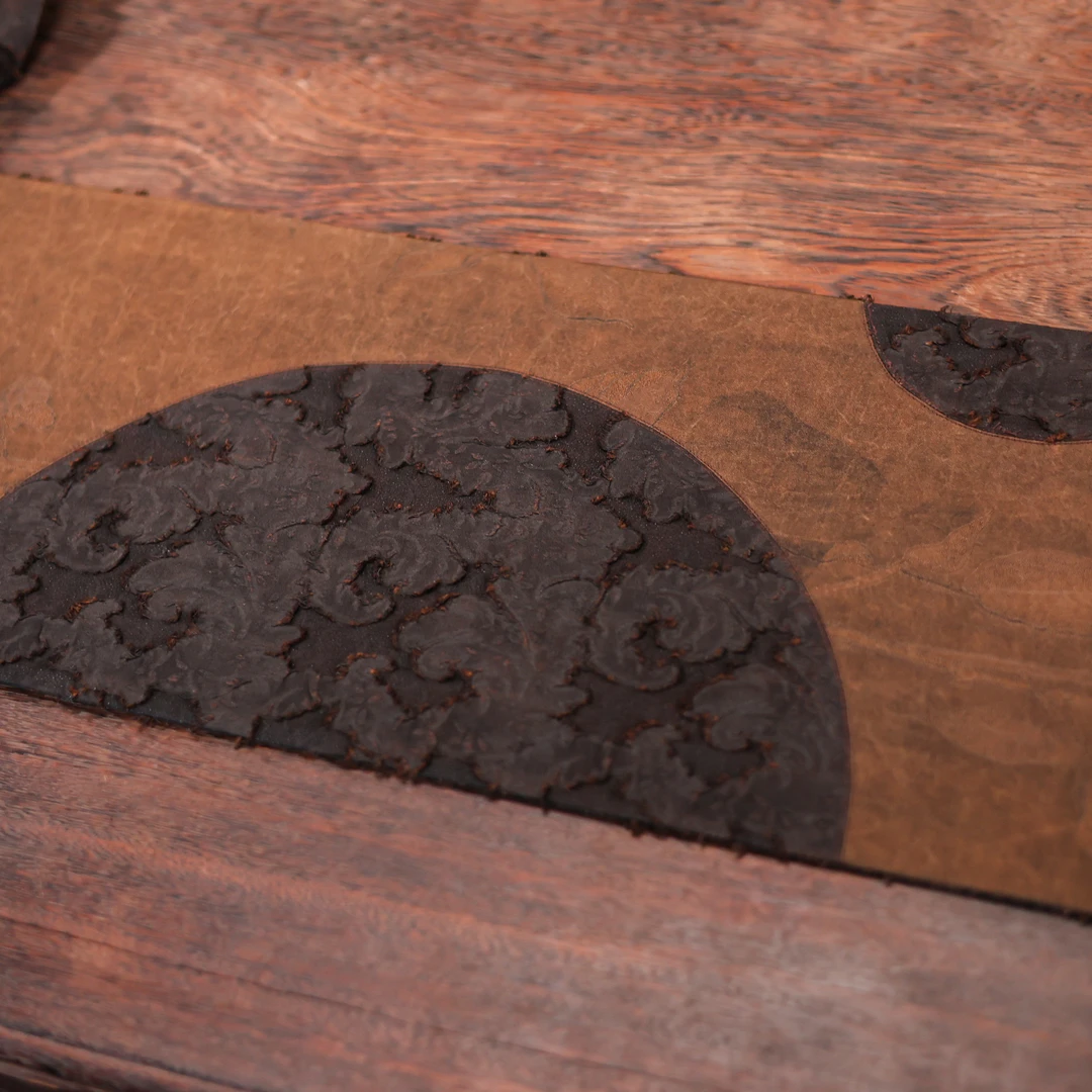 【月海陨痕】香云纱茶席—full  moon 系列68*28cm（慢蓝S1810）