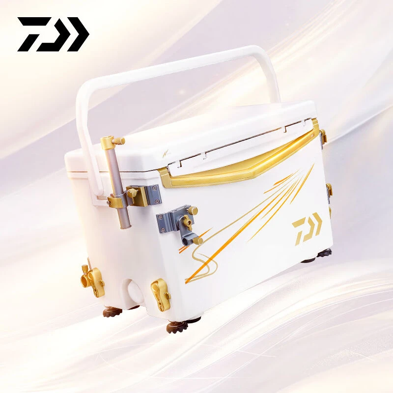 DAIWA达亿瓦 25新款 一击升降脚钓箱套装 29L坐钓箱带配件台钓箱