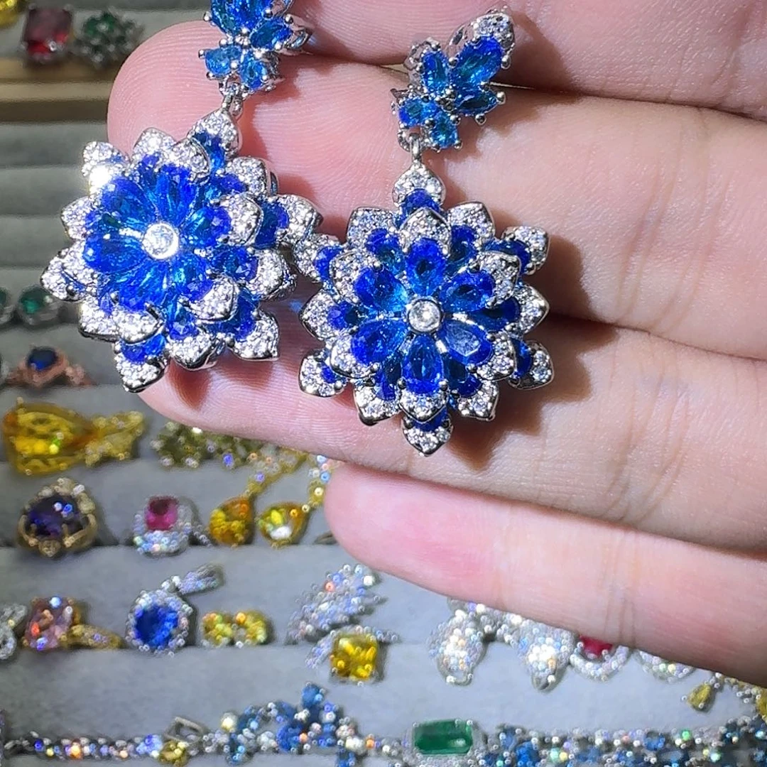 银S925镶嵌戒指水晶