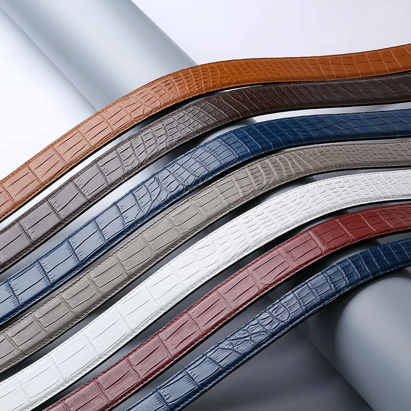 私人定制高档鳄鱼皮腰带尼罗肚皮真鳄鱼皮皮带定制男士真皮皮带