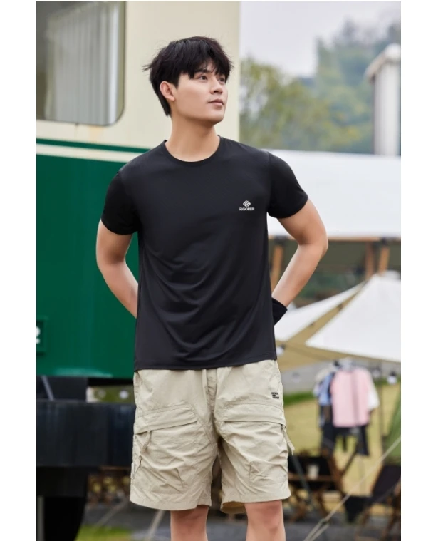 格调美美 2508 冰氧衣强透气吸湿排汗男士T恤