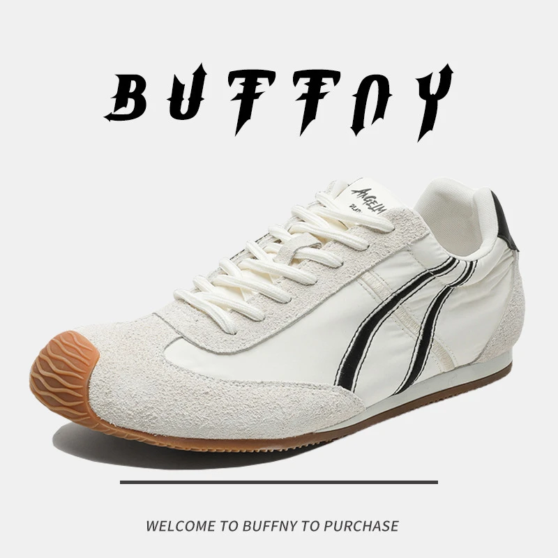 情侣款歪头阿甘鞋2025春夏新款拼色小众设计百搭休闲风运动德训鞋