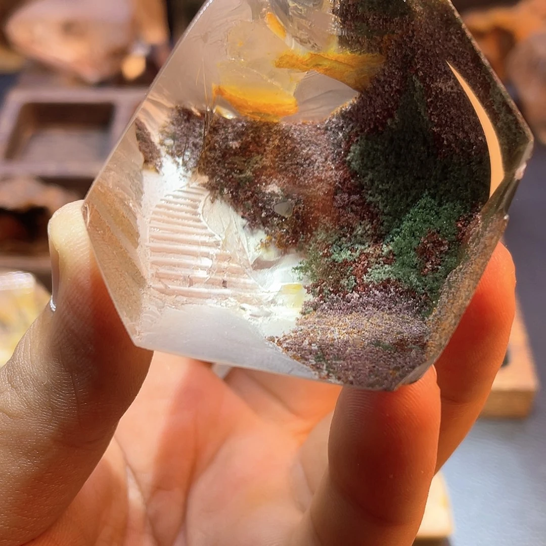 水晶珠宝半成品未镶嵌摆件