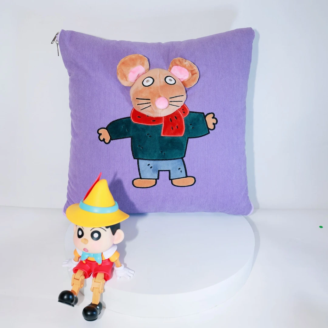 可爱立体卡通抱枕被子两用办公室午休靠枕被子二合一车载午睡神器