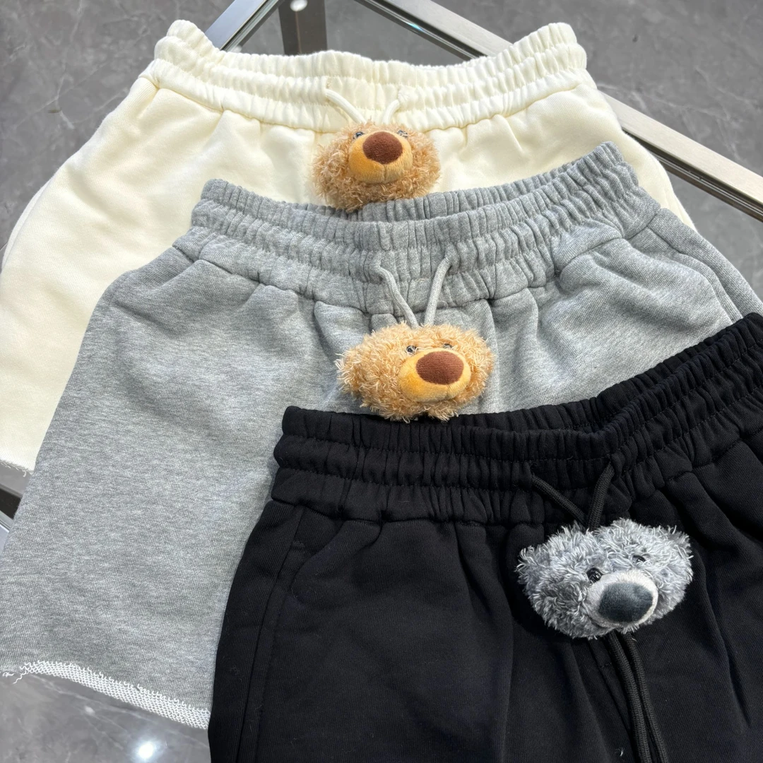 YU·PP】(058)小众休闲熊头裤带可爱慵懒春夏百搭短裤（P0293）