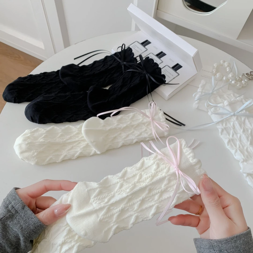 巴洛克蝴蝶^开春公主袜后跟蝴蝶结女袜