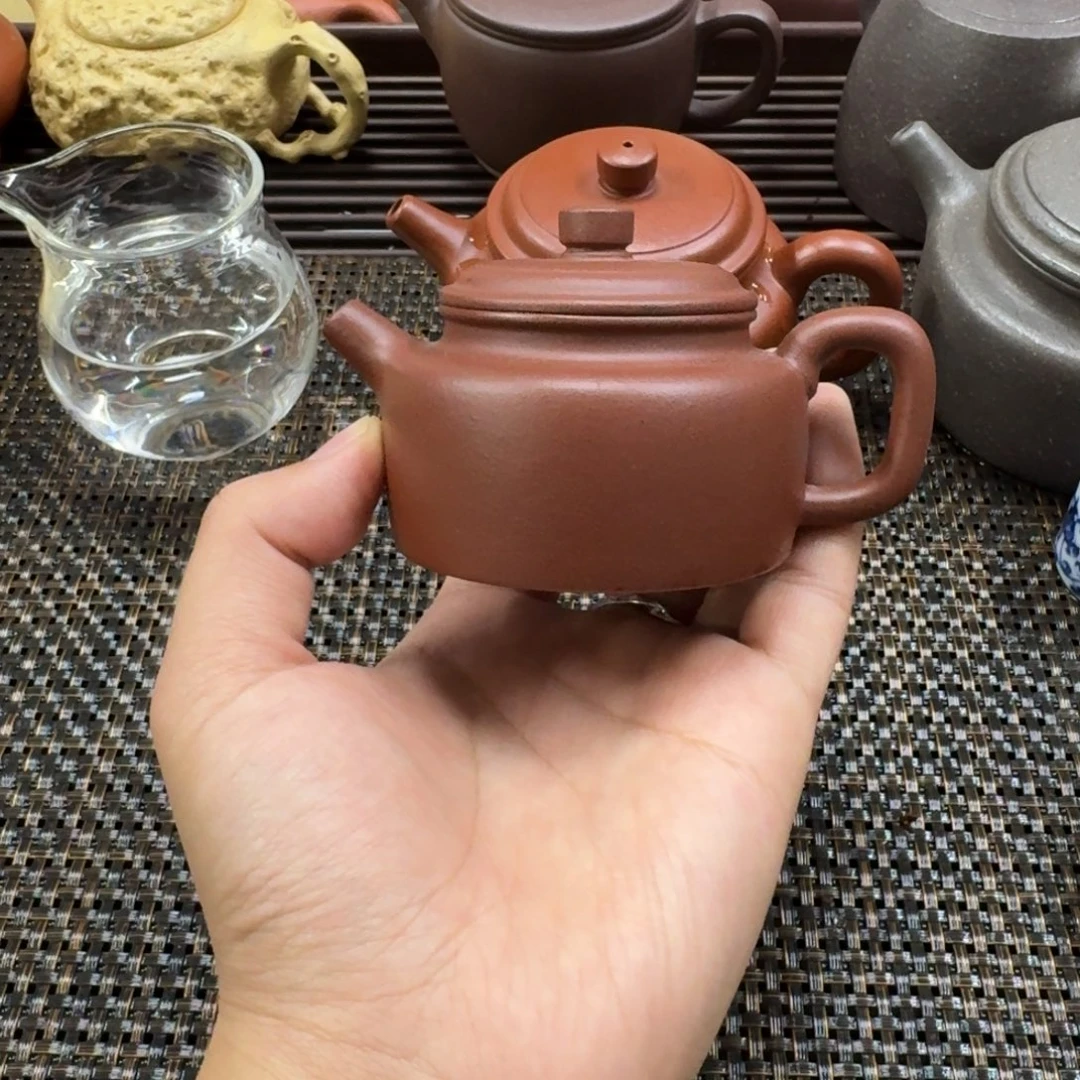 紫砂茶壶红皮龙德钟120CC