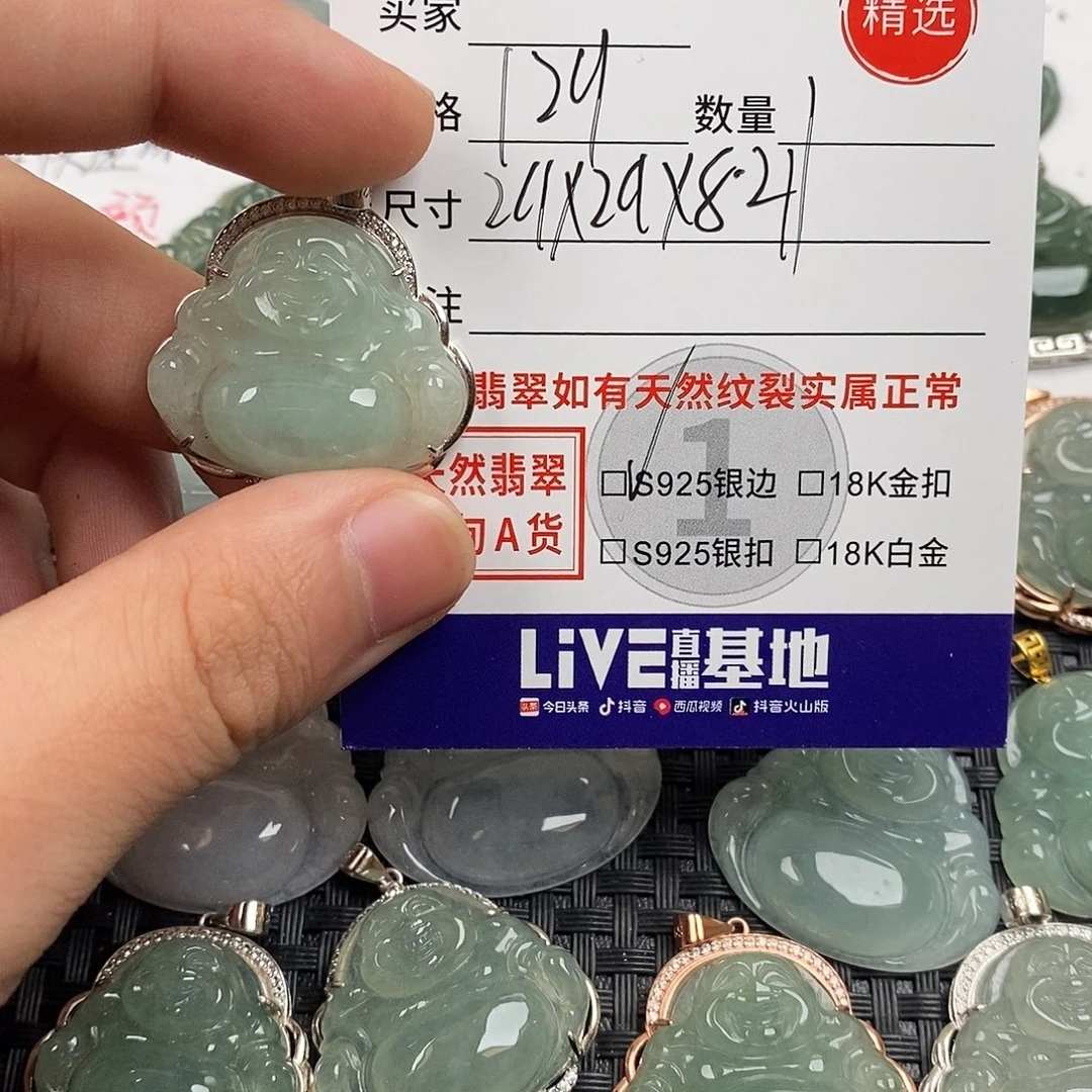 翡翠银S925镶嵌颈饰