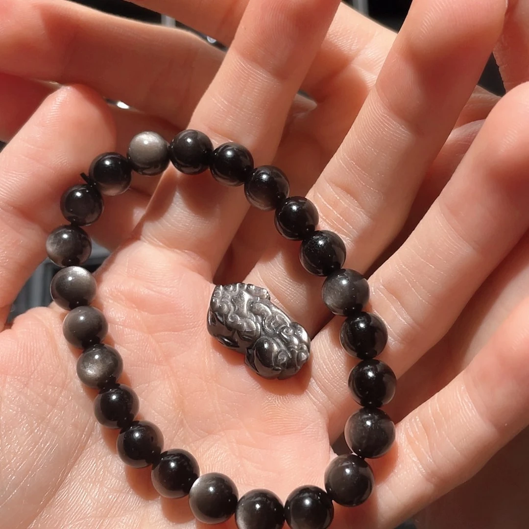 黑曜岩手链未镶嵌小*姐