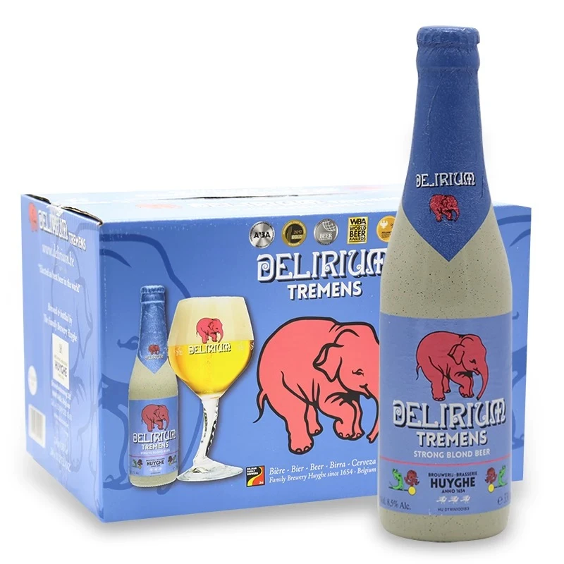 粉象Delirium浅粉象啤酒 330ml*24瓶 精酿啤酒 比利时进口 整箱装
