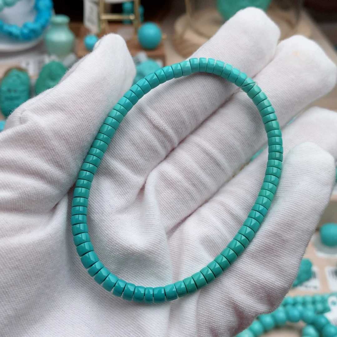 绿松石珠宝奇石未镶嵌4.2mm