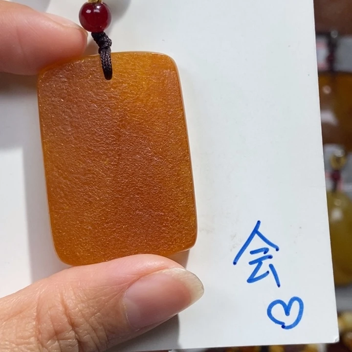 定制琥珀未镶嵌康**子琥珀蜜蜡吊坠项链