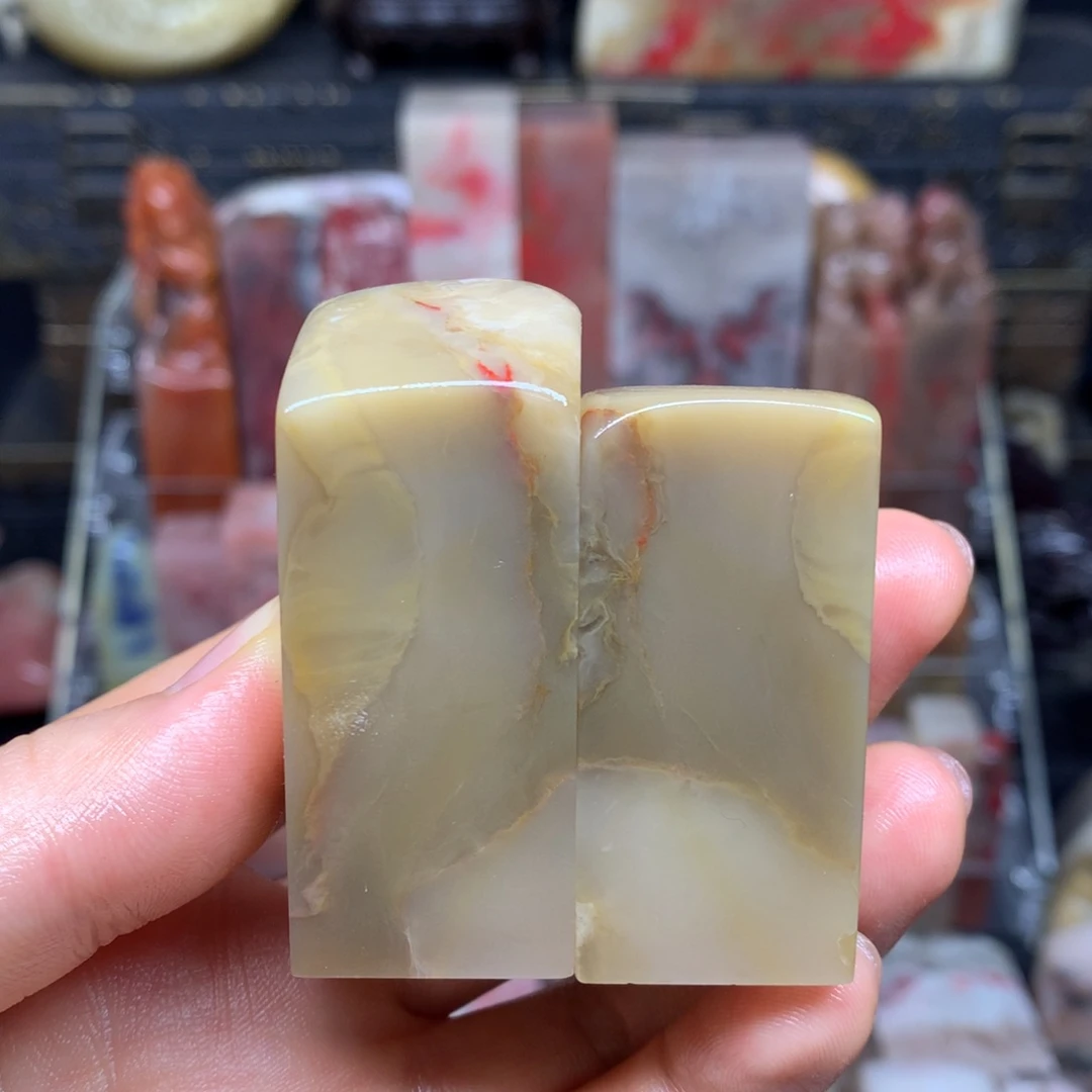 印石巴林石鸡血石印章6