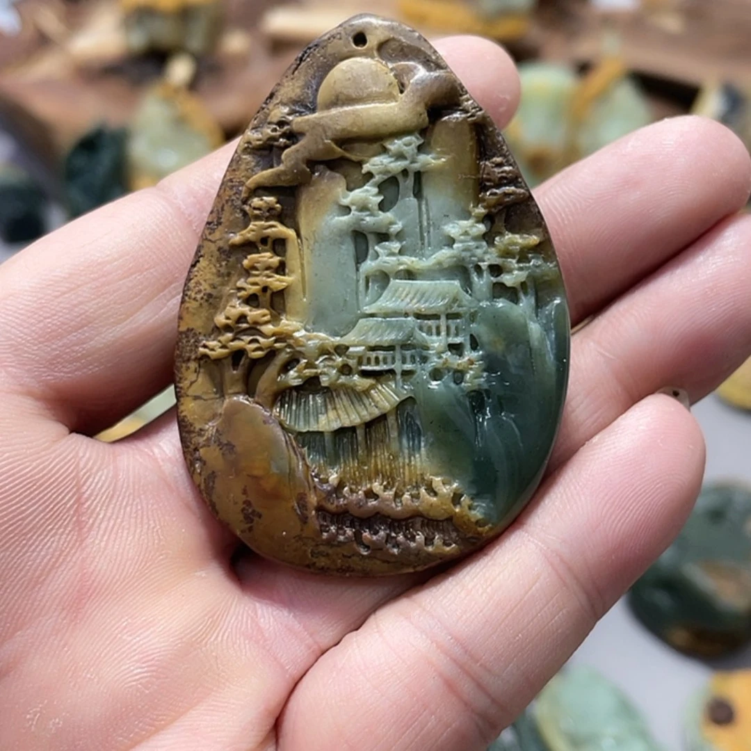 【闪购商品】岫岩河磨玉（透闪石质玉）把件未镶嵌了****活