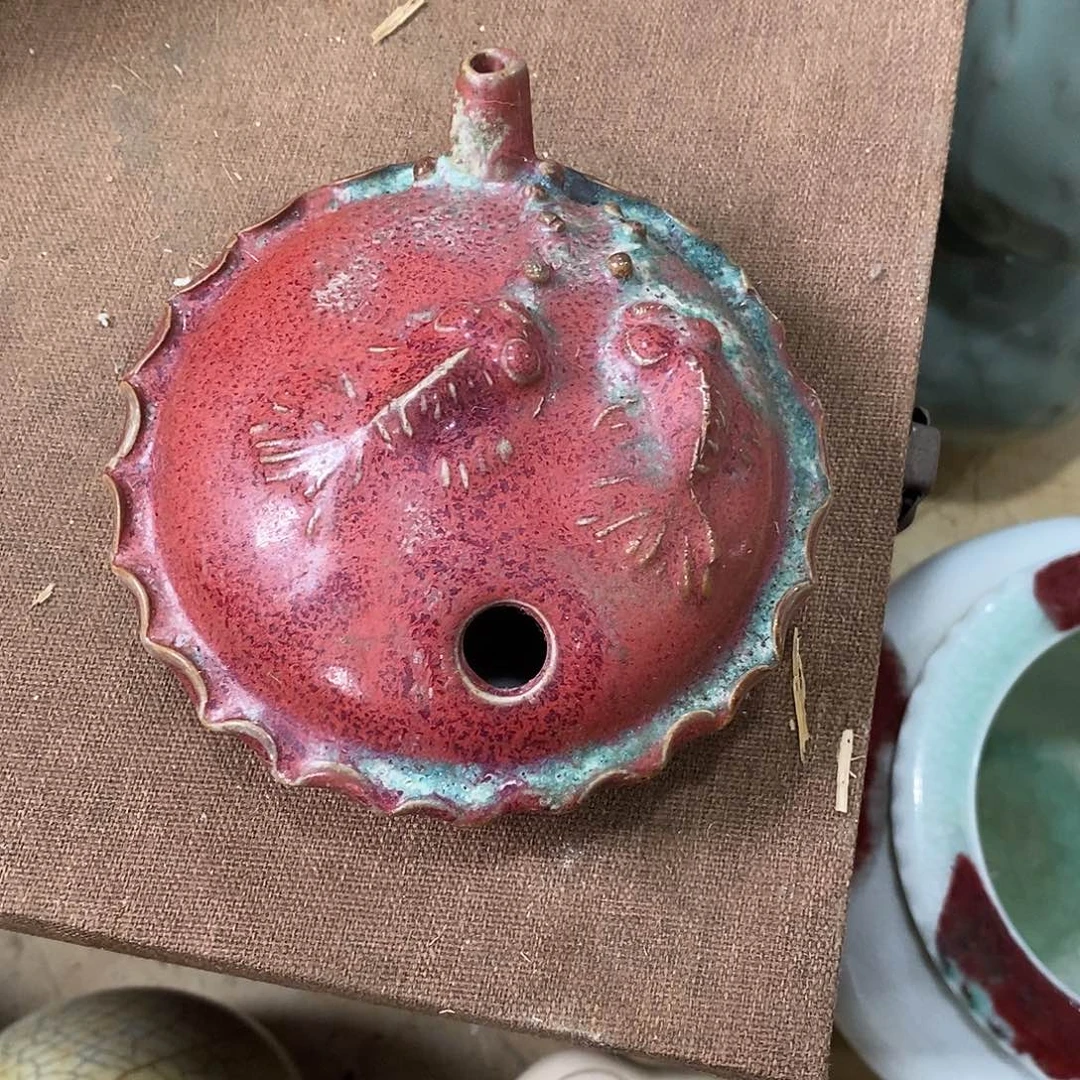 天***意瓷片钧窑的一个小水盂