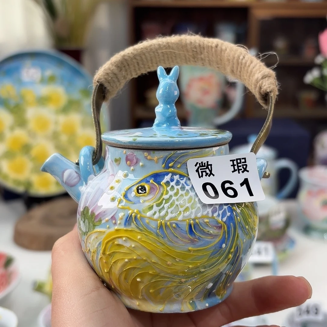景德镇手绘高温釉下彩陶瓷茶具