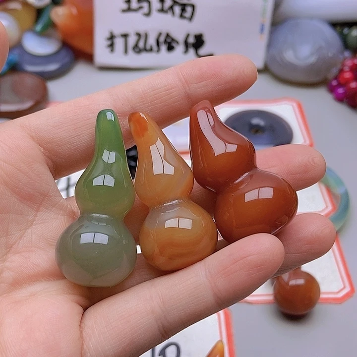 【闪购商品】玛瑙/玉髓珠宝半成品未镶嵌竹**姐