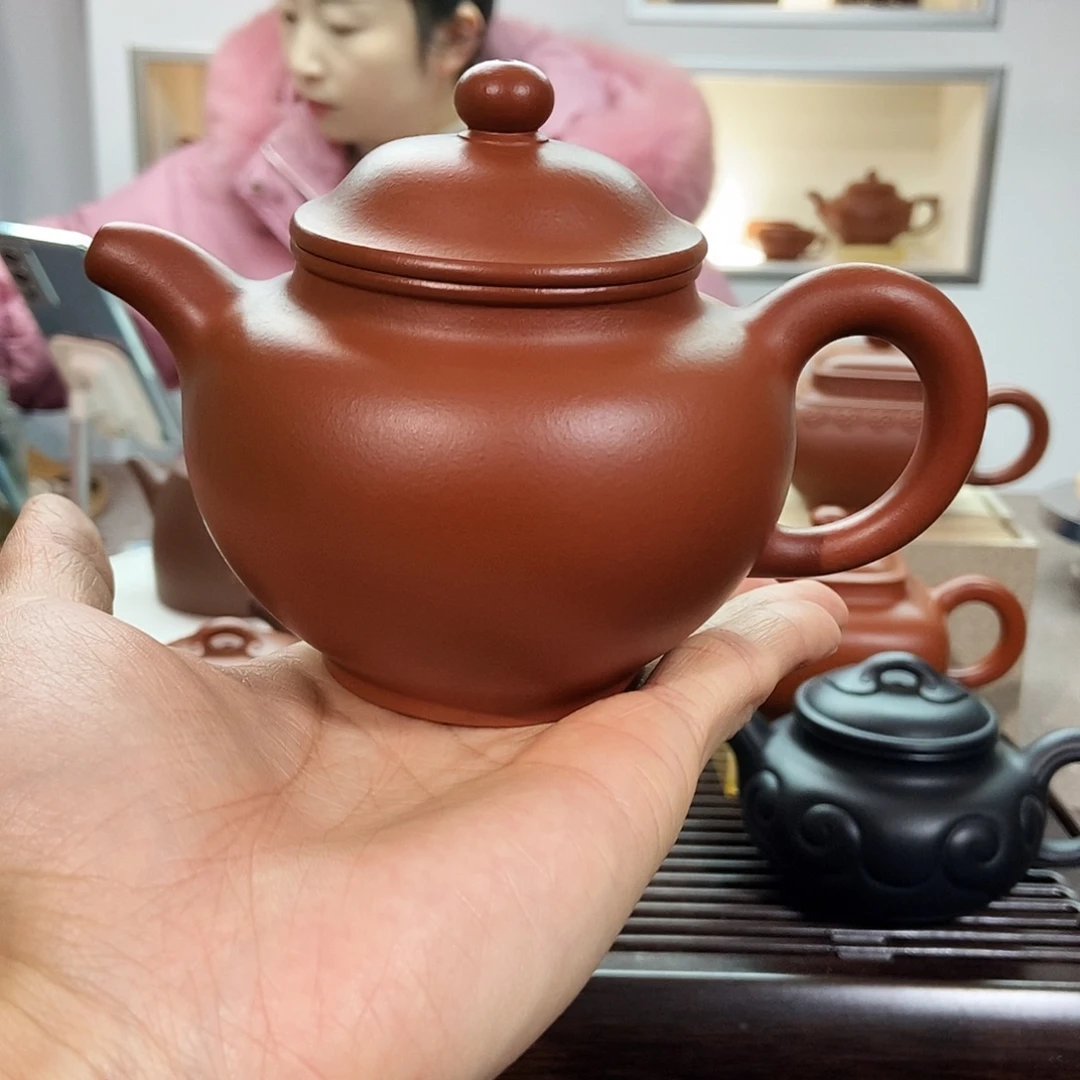 紫砂茶壶朱泥掇只260cc
