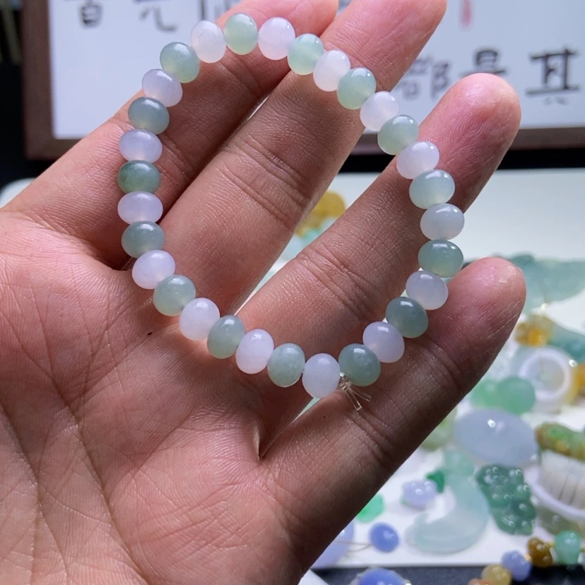 【闪购商品】定制翡翠未镶嵌小*子珠链