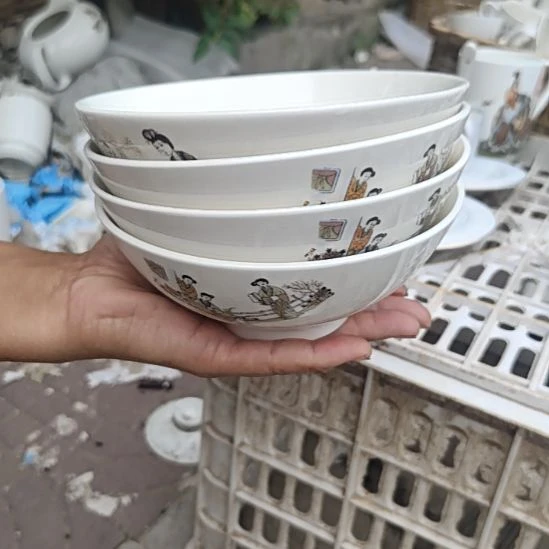库存微瑕三娘教子碗四个