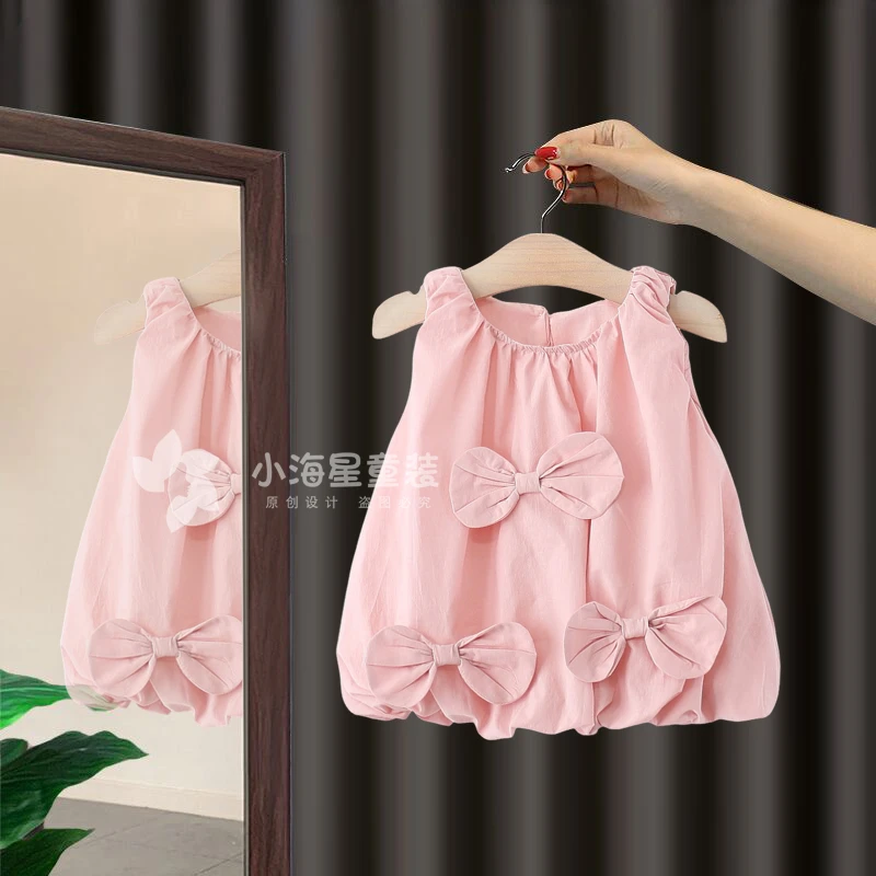 女童连衣裙夏装2025新款洋气婴儿公主裙一周岁宝宝礼服夏季花苞裙