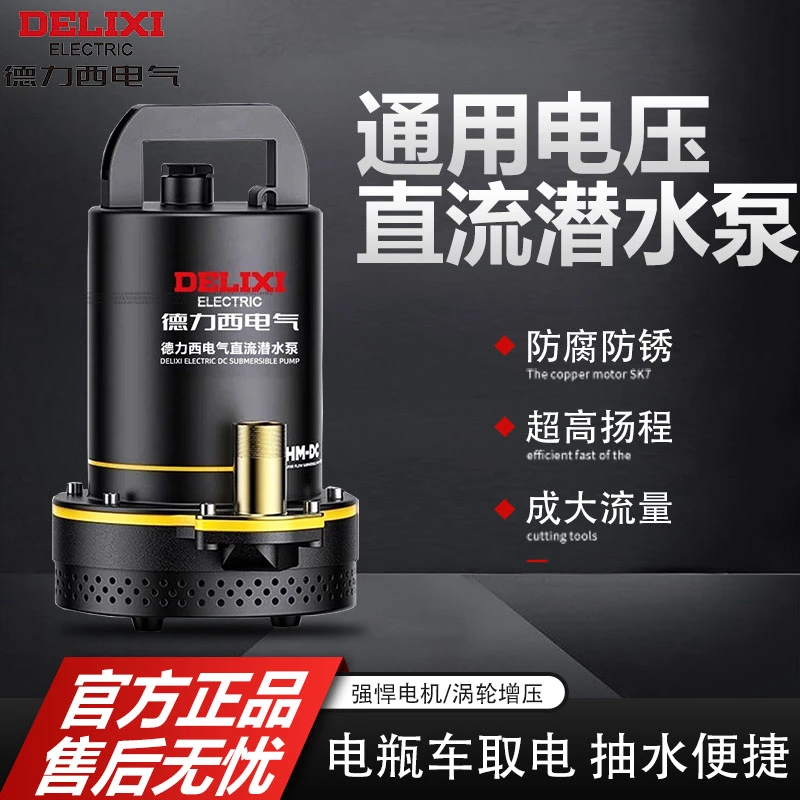 德力西电气正宗抽水泵厂家供应电瓶车户外专用小型潜水泵农用灌溉