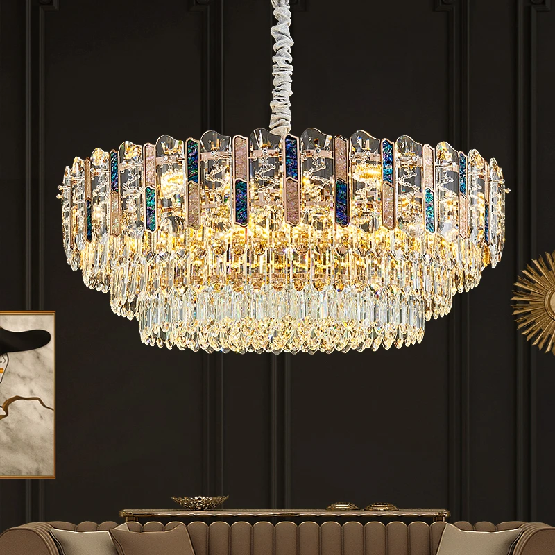 2026年新款进口K9水晶贝壳元素水晶吊灯客厅吊灯餐厅吊灯卧室吊灯