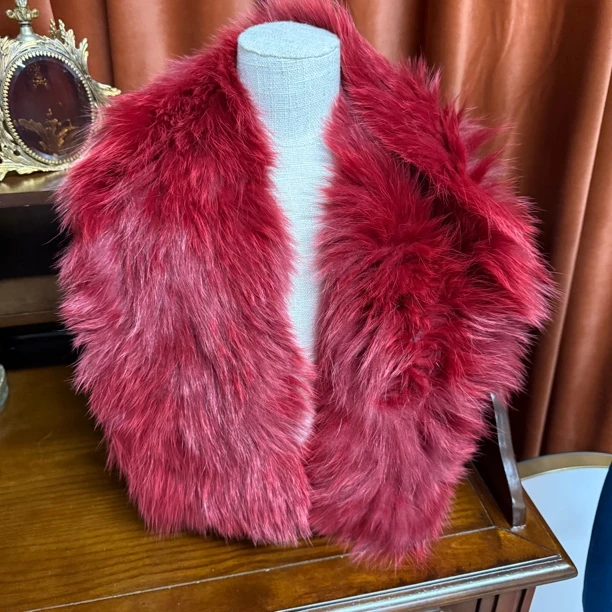 90新  【六六中古】孤品双面狐狸毛毛领ay1363