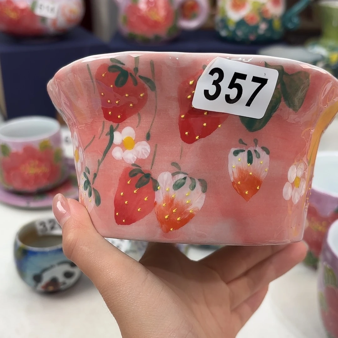 景德镇手绘高温釉下彩陶瓷茶具